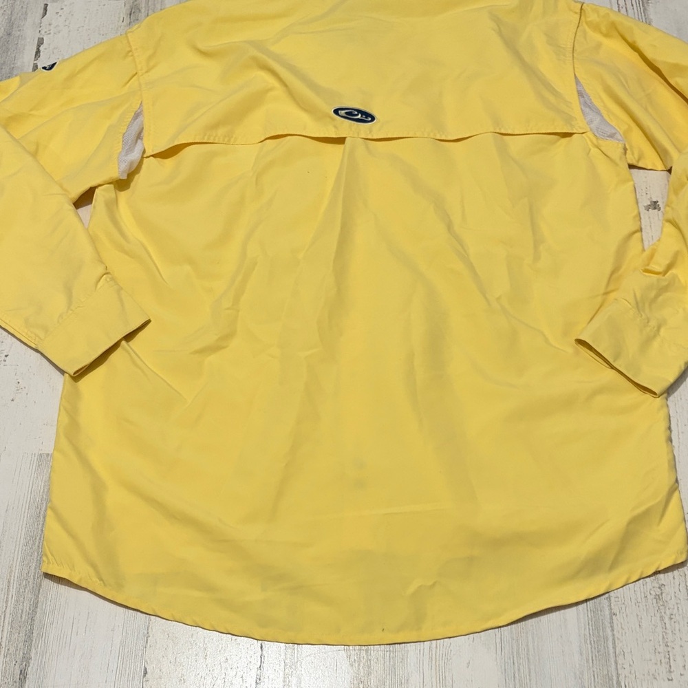 Drake Yellow Long Sleeve Vented Wingshooters Shirt Size Medium NWT - Picture 6 of 10